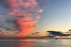 
Sunset Over The Strait Of Magellan From The Waterfront Of Punta Arenas Chile
